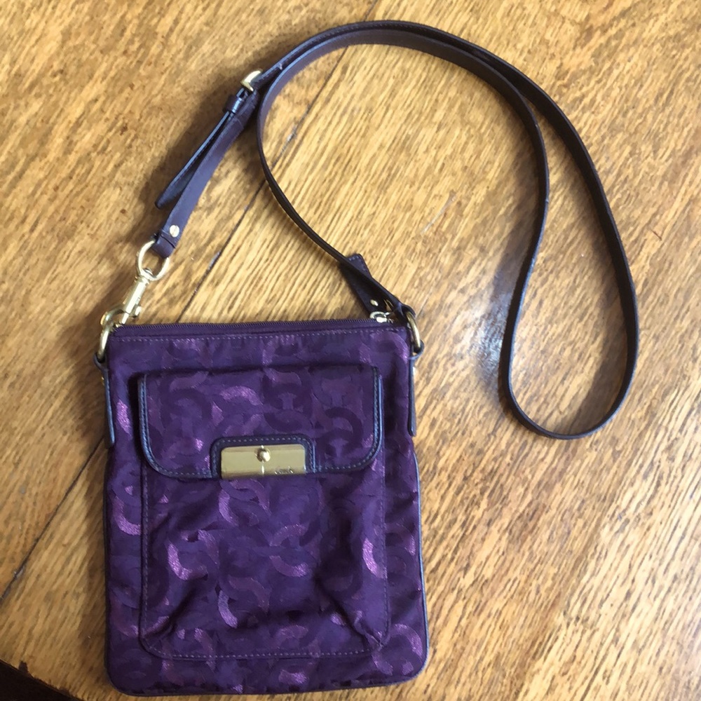 Purple Coach purse